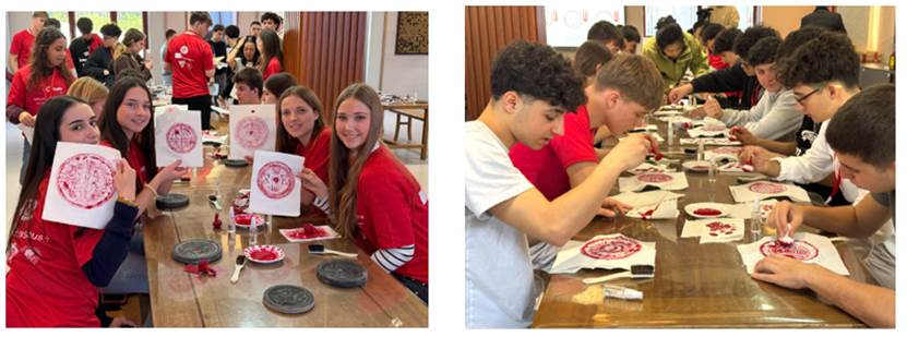 一群人在餐厅里吃东西描述已自动生成